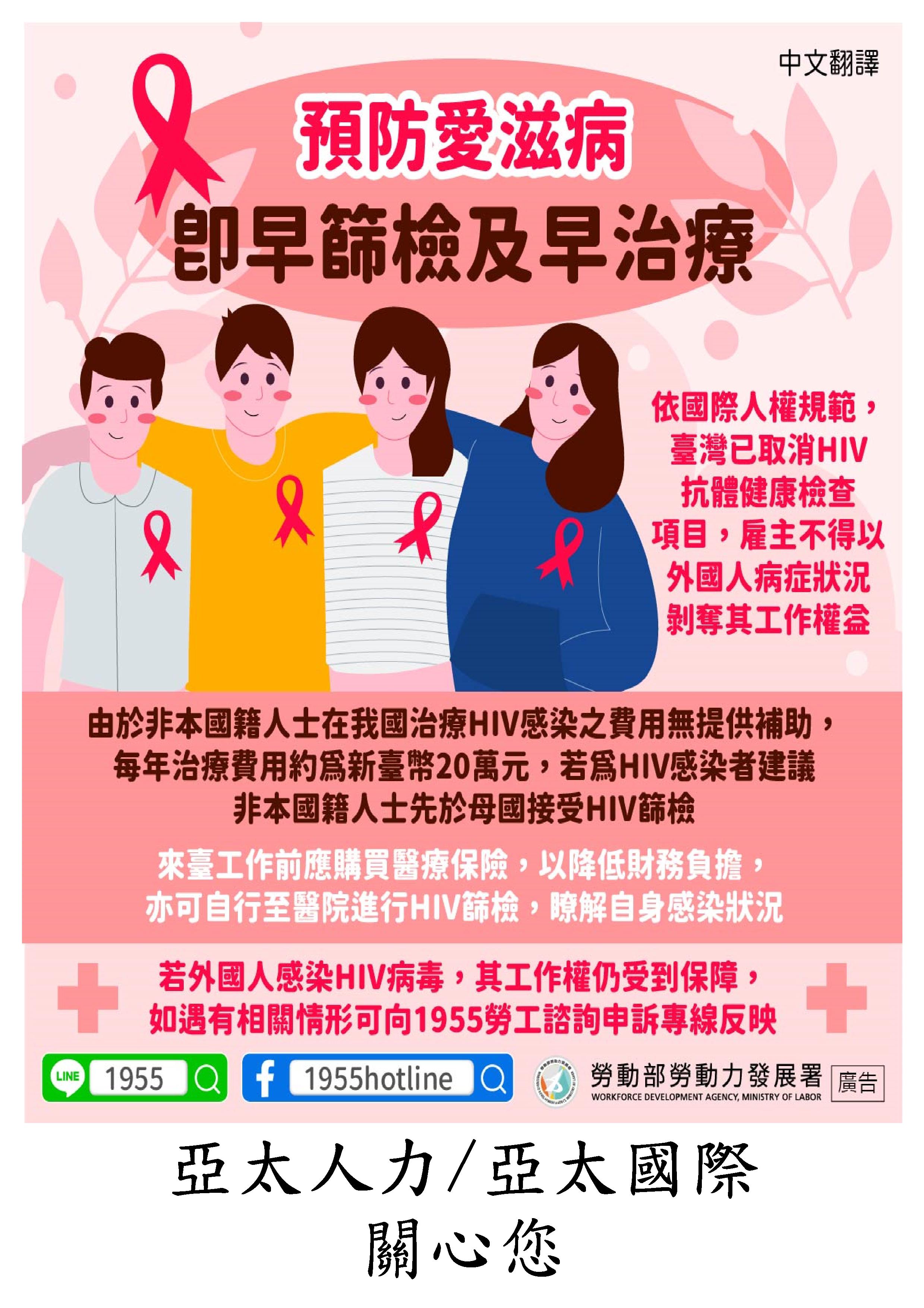 預防愛滋病，即早篩檢及早治療_中