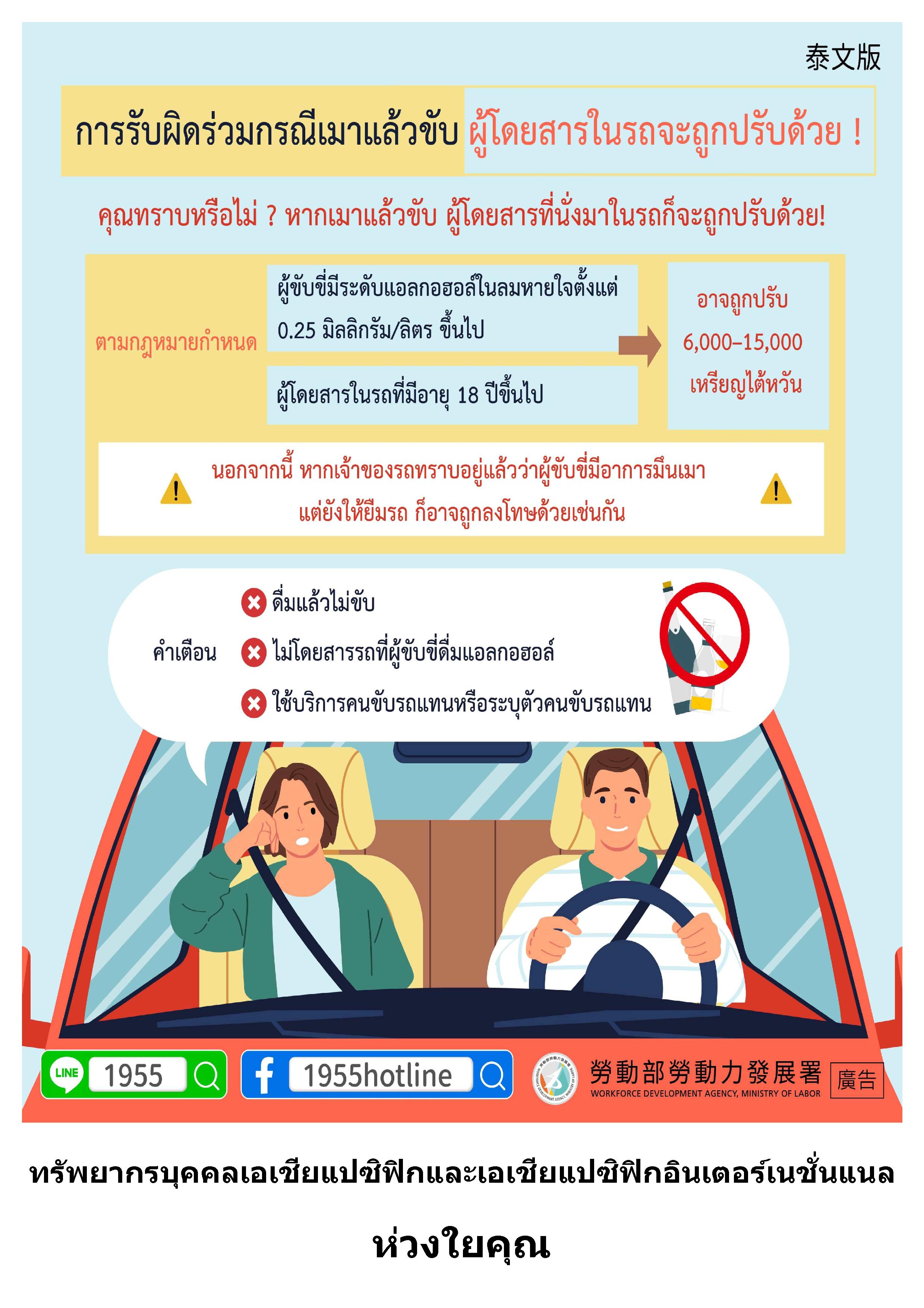 酒駕連坐罰，同車也會被開罰！泰
